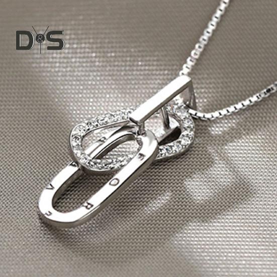 Safety Pin Necklace Copper Paper Clip Pendant Necklace Women Clavicle Choker Jewelry Gift for Anniversary Birthday