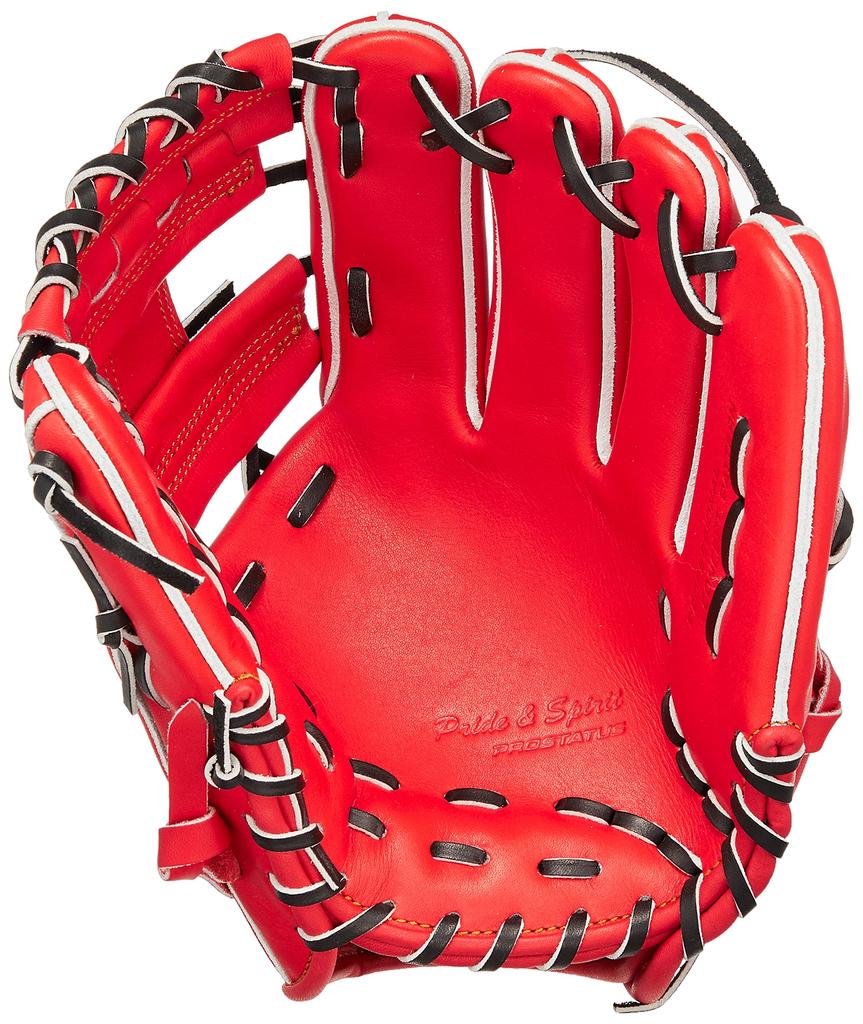 ZETT Prostatus BPROG441 Hardball Infield Glove, Deep Orange/Black 5819, Size 2, Right-Handed Throw