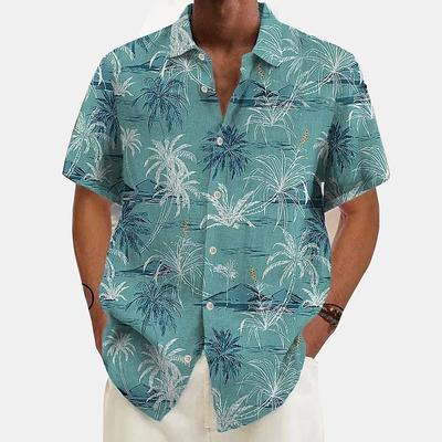 Men's 3D Jingyesi Printed Shirt Button Up Shirt Casual Shirt Summer Shirt Short Sleeved Daily Vacation Clothing