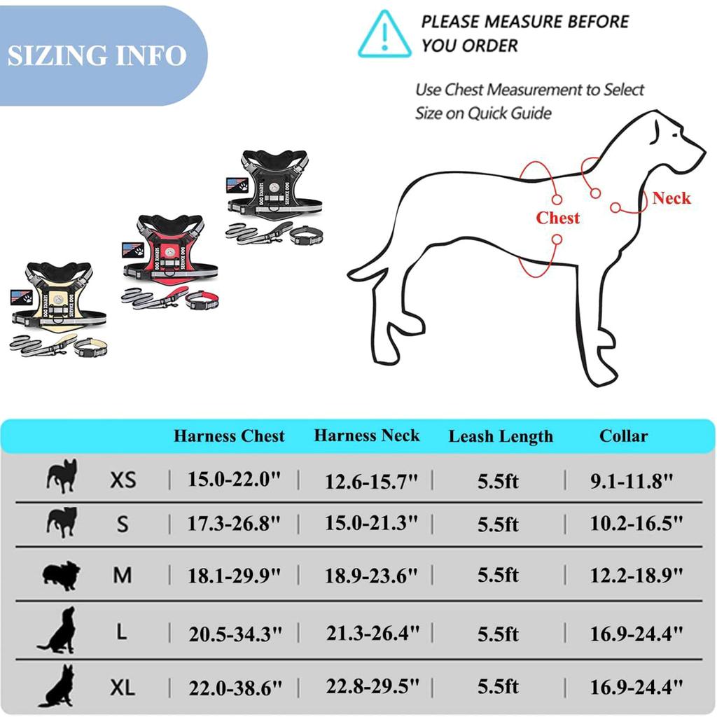 Dogs Harness with Leash Tactic Pet Chest Strap Collar Adjustable Pet Chest Harness Outdoor Walk Training Vest for Dogs