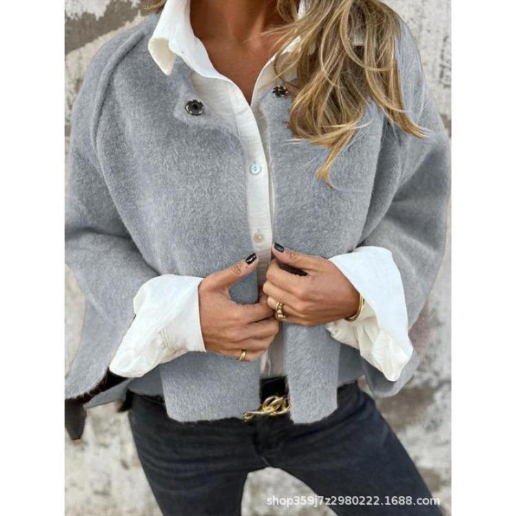 

Осень Зима Свободная Теплая Куртка из Искусственного Кашемира с Длинным Рукавом 5XL