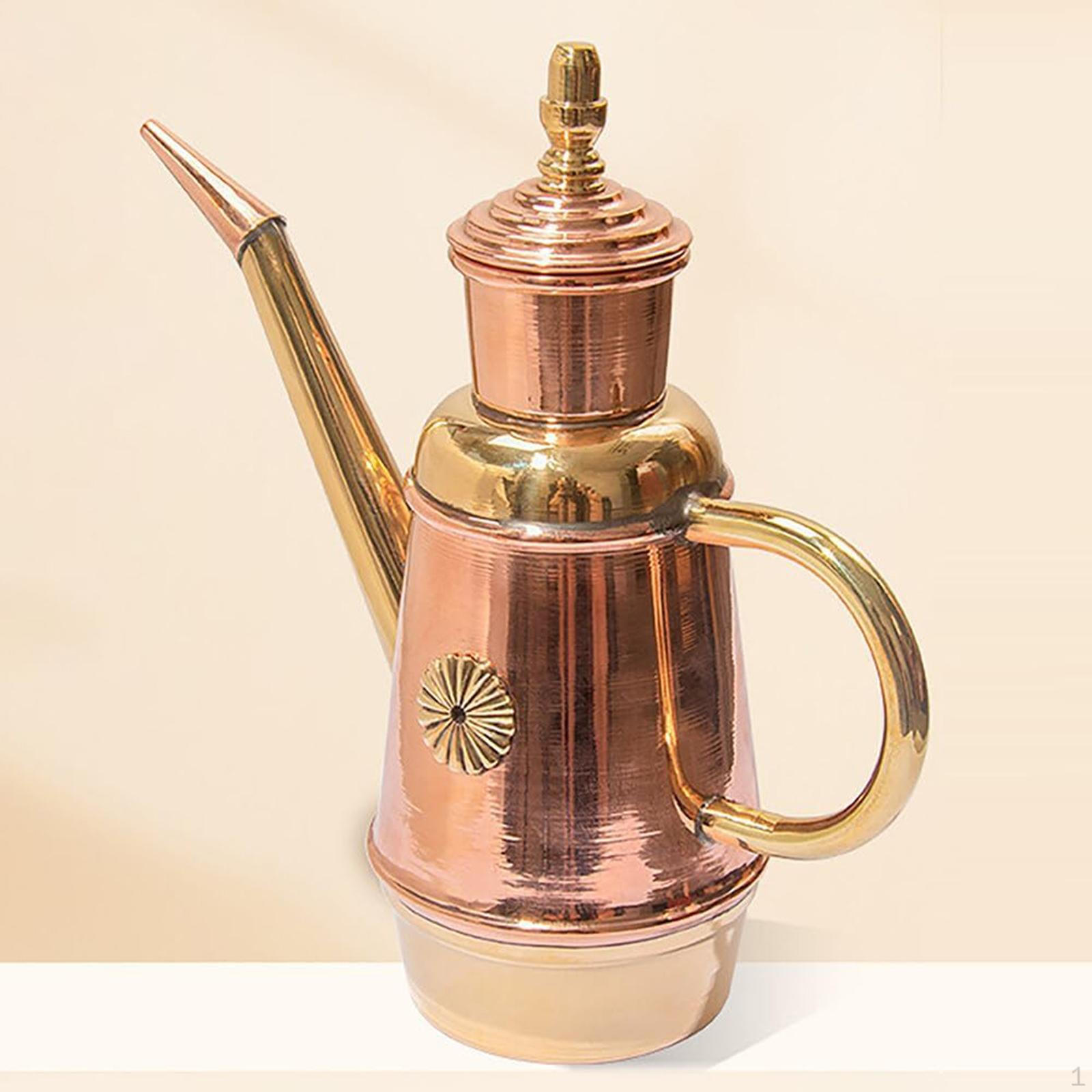 

Copper Oil Dispenser Pizza Cruet 350 ml Handcrafted Retro Container for Bakeries Hotels