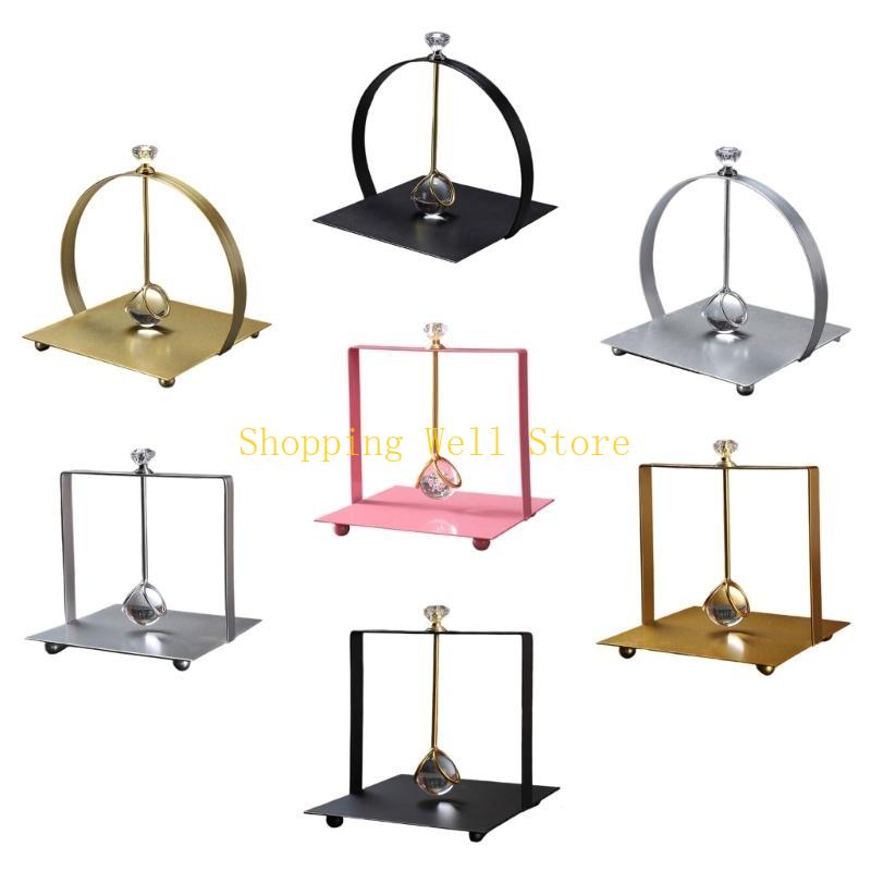 KX4B Elegant French Crystal Tissue Box Cover Rustproof Metal Construction Stable Windproof Base Tissue Dispenser