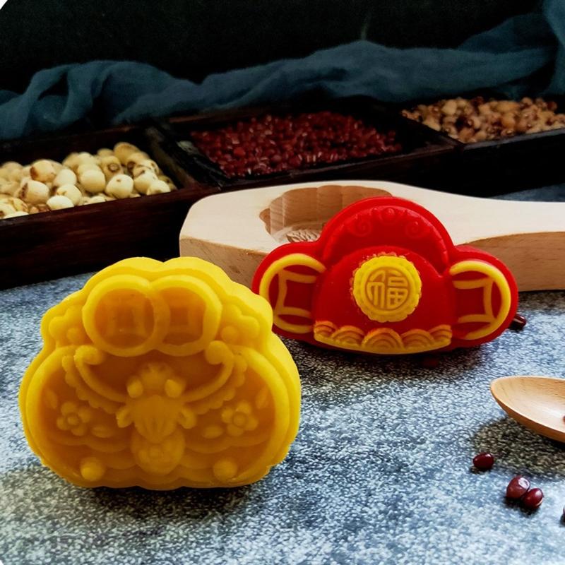 Wooden Mooncake Moulds DIY Mooncake Stamps Baking Moulds Pastry Gadgets 8 Styles for Mid-Autumn Festival Making Mooncake