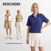 Skechers Klassisches Damen-Strick-Poloshirt mit kurzen Ärmeln L226W064