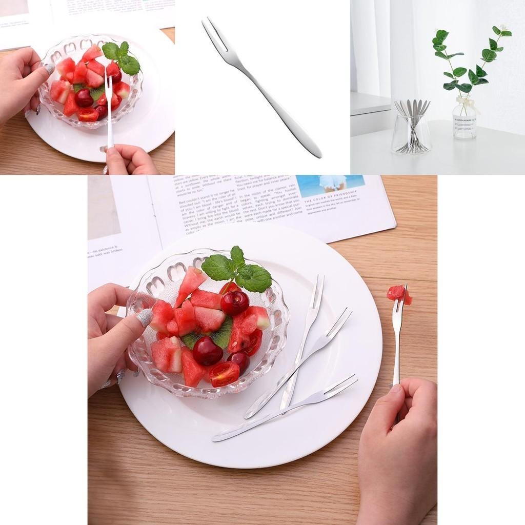 Stainless Steel West Tableware Fruit Forks Elegant Small Sized Snack Cake Dessert Utensils