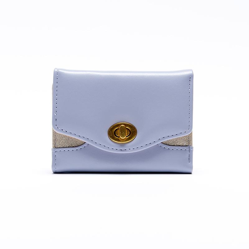 Women's short wallet, cute large capacity, multi-card position, simple ins student lock 30% off change bag tide