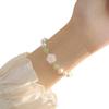 Rose Pearl Flower Beaded Bracelet - Summer Gift for Her