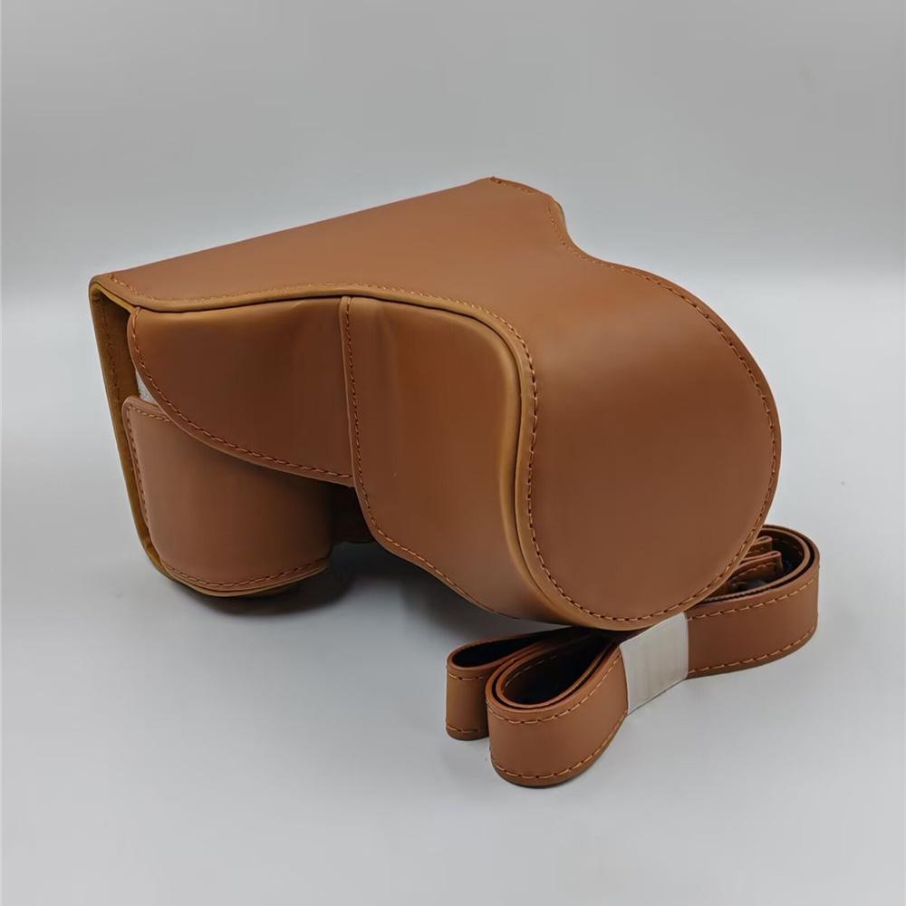 PU Leather Camera Case Bag for Sony NEX7 NEX-7 NEXF3 NEX-F3 NEX6 NEX-6 18-55mm Lens Full Body Cover With Strap