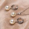 Leaf Imitation Pearl Necklaces Earrings Sets For Women Fashion Flower Cubic Zirconia Pendant with Chain Birhday Gift