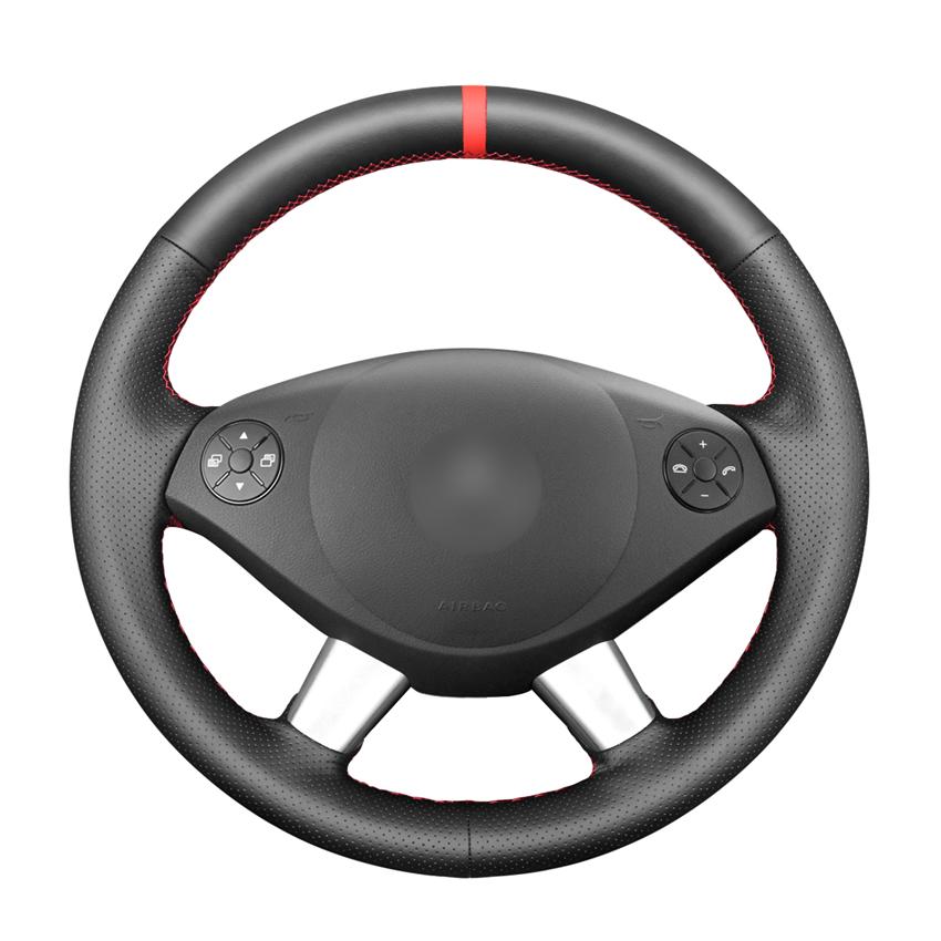 

Черный чехол на руль из искусственной кожи с оплеткой для Mercedes Benz W639 Viano Vito 2010-2015 Valente 2012 2013