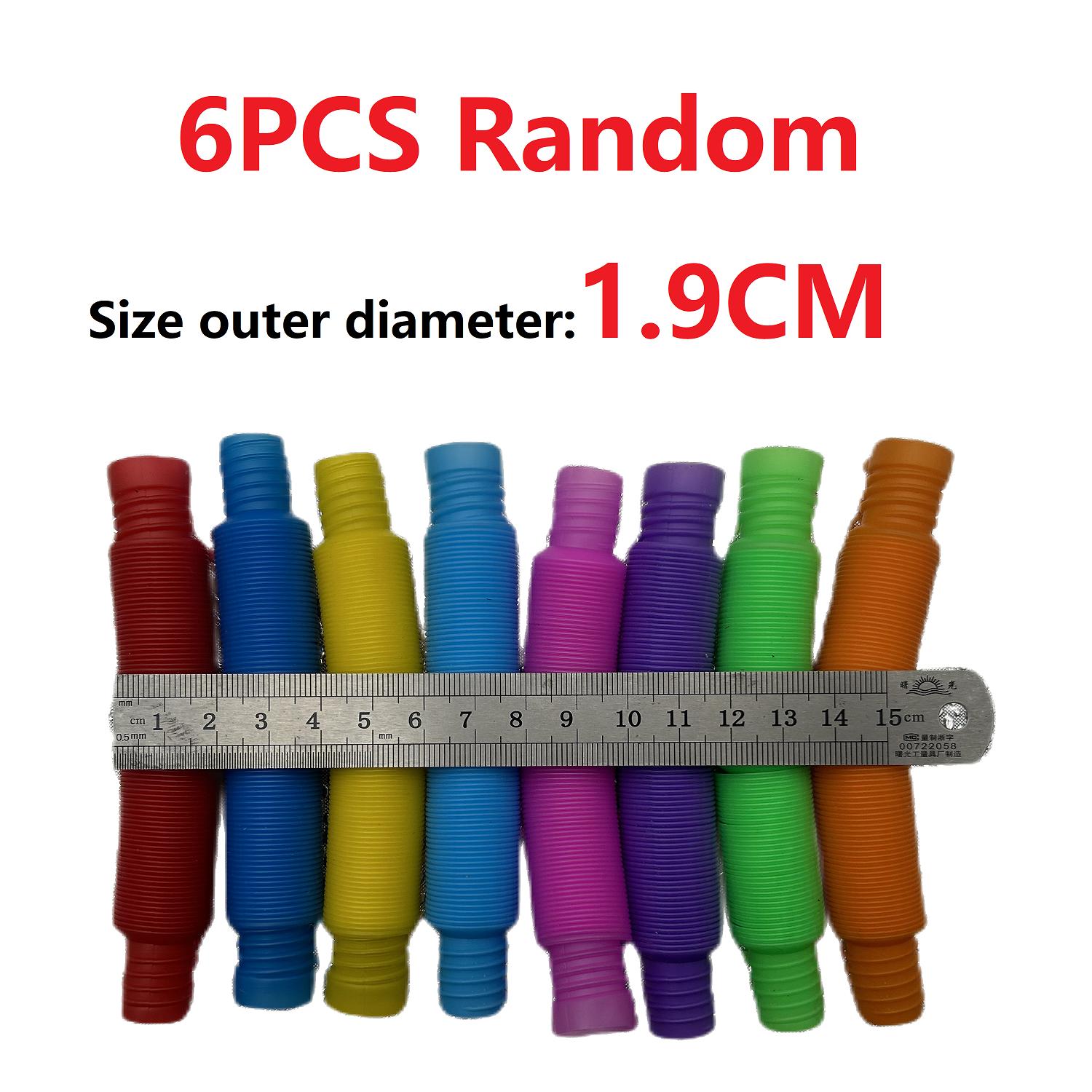 

6Pcs Flexible Plastic Popular Color Creative Telescopic Pipe Corrugated Relaxation Vent Children S Plaything Birthday Party Present