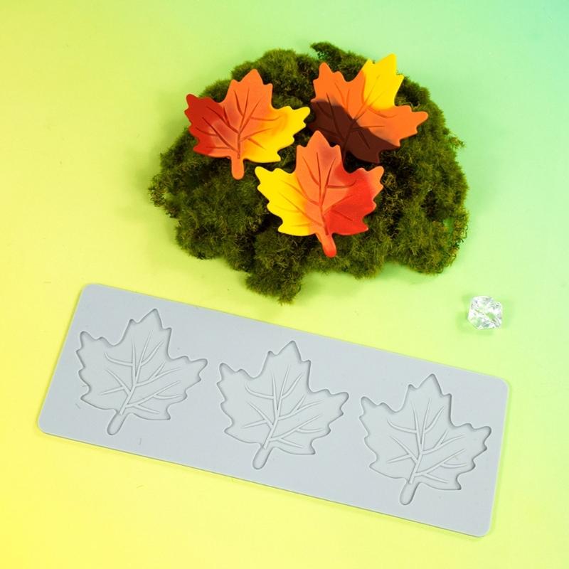 Silicone Baking Molds with Maple Leaf Shape for Creative Sugar Craft Cake Decorations for DIY Projects and Home Use