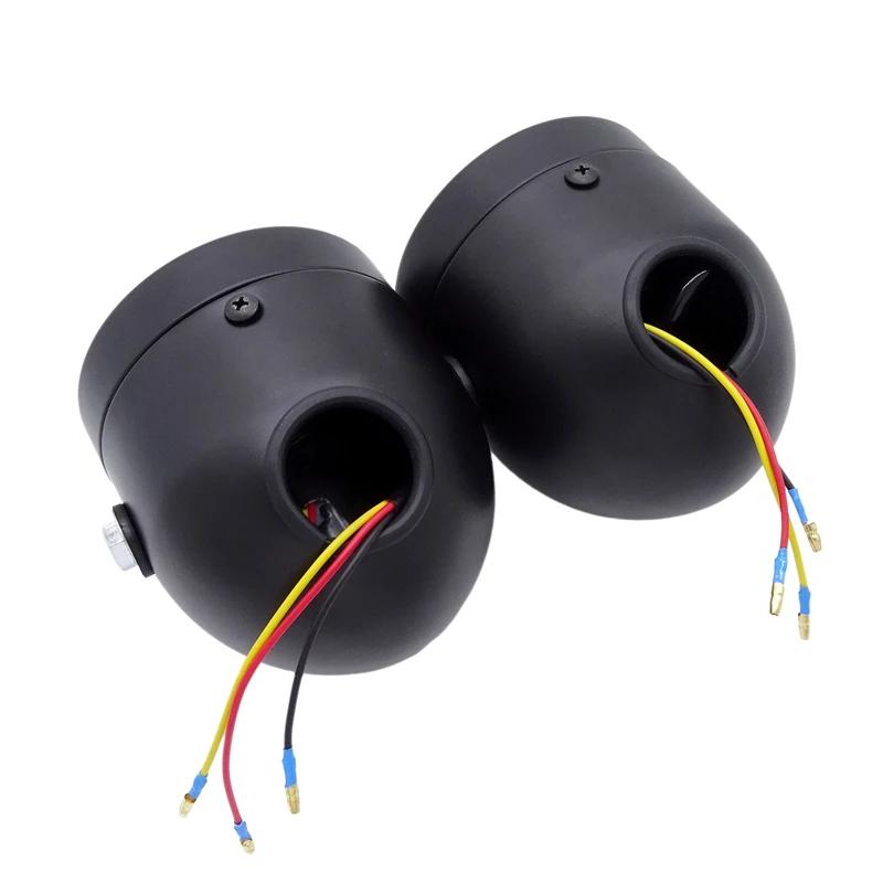 Universal Motorcycle Front Headlight Lamp Dual Headlight Lamp Accessories for Harley Softail Honda Yamaha Cafe Racer