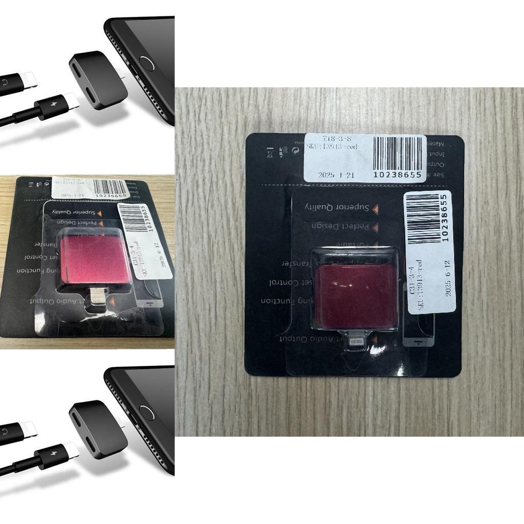 Apple Lighting To Usb Headphone Adapter With Dual Function For Iphone Audio And Charging