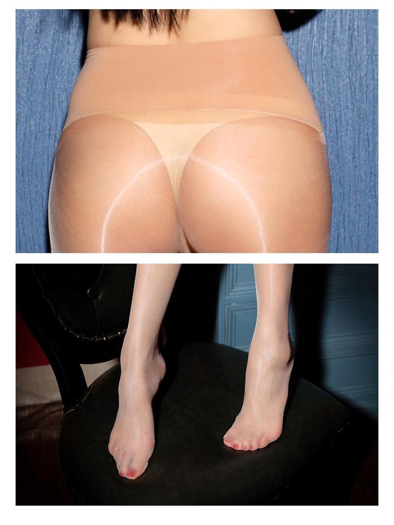 Aurora Ultra-Thin Pearlescent Seamless Pantyhose - Black Transparent Stockings for Women