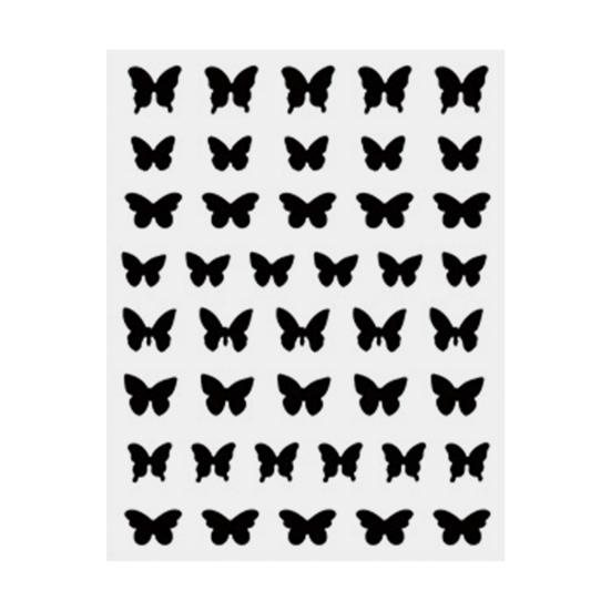 Nagelkunst Spray Vorlage Liebesherz Stern Schmetterling 3D Folie Vinyls Mode Exquisite Schablonen für Schönheit