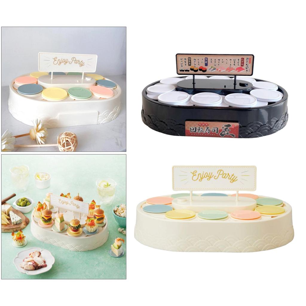 Battery Operated Rotary Macaron Cupcake Stand 10 Tray Chocolate Sushi Tray