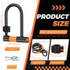 Bike Lock Set with 3.94ft Steel Cable Secure Anti Theft Bicycle U Lock with Bracket 2 Keys for Road Bike and Motorcycles Fence