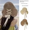 2026 New Women's Braided Straw Fisherman Hat UPF50+ Breathable Summer Beach Vacation Sun Protection Wide Brim Adjustable