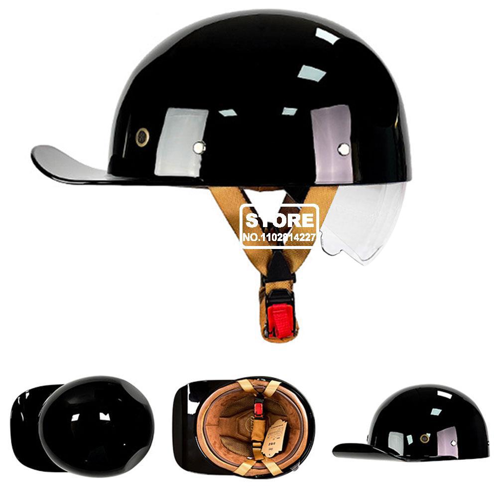 Motorbike Baseball Cap Half Helmet Riding Women Retro Motorcycle Half Helmet Anti Drop Motorcycle Scooter Helmet
