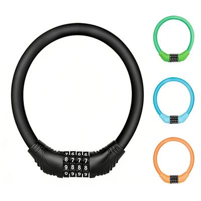 Bicycle Road Bike Cable Dial Black Lock, Lock, Lock, 4-Digit Lock, Portable, Anti-Theft,