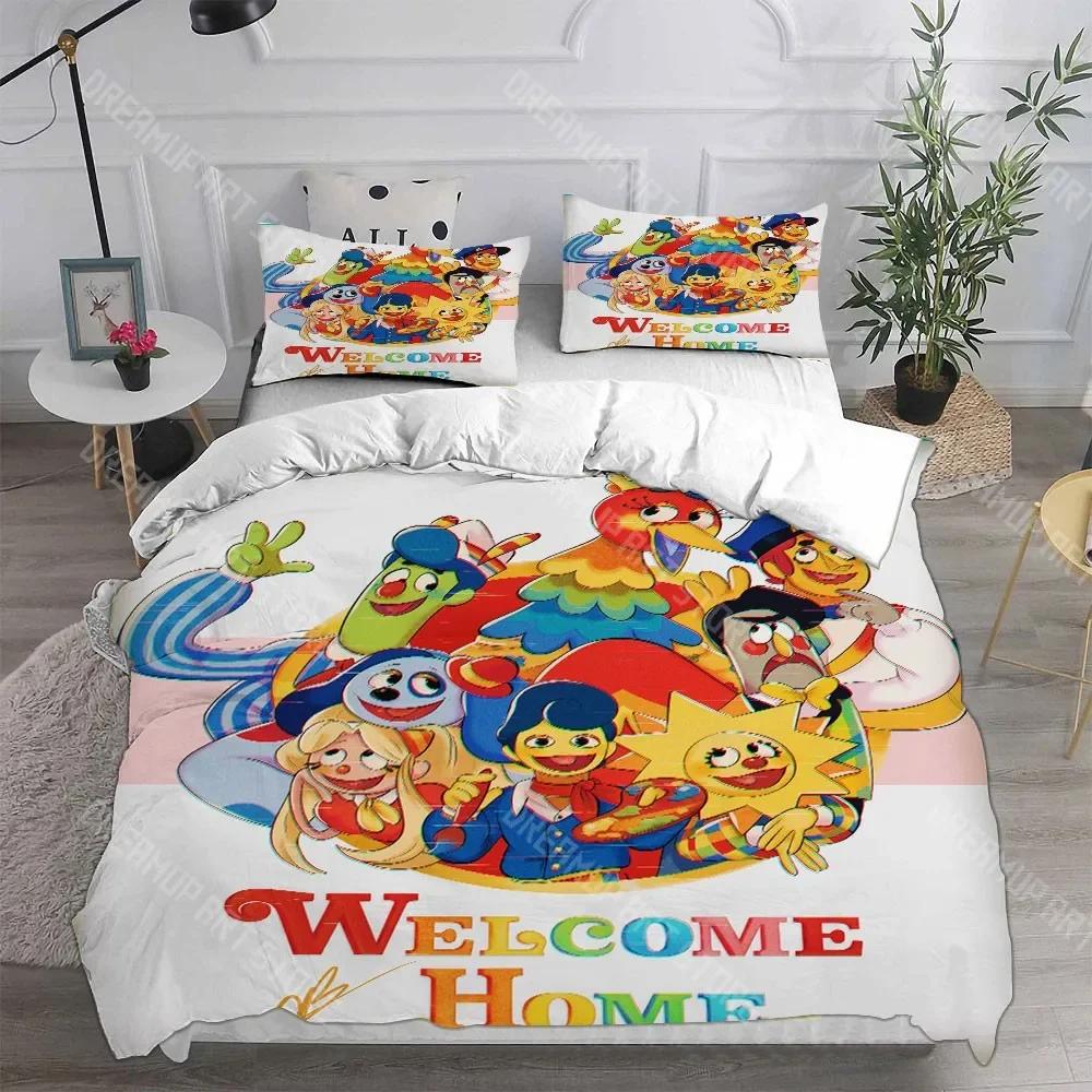 3D Print Welcome Home Anime Printed Bedding Sets Comforter Quilt Bed Cover Duvet Cover Pillow Case 2-3 Pieces Sets Kids Adult