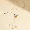 Gold Color Heart Chain Necklace Alloy Heart Pendant Necklace  Bijoux Femme