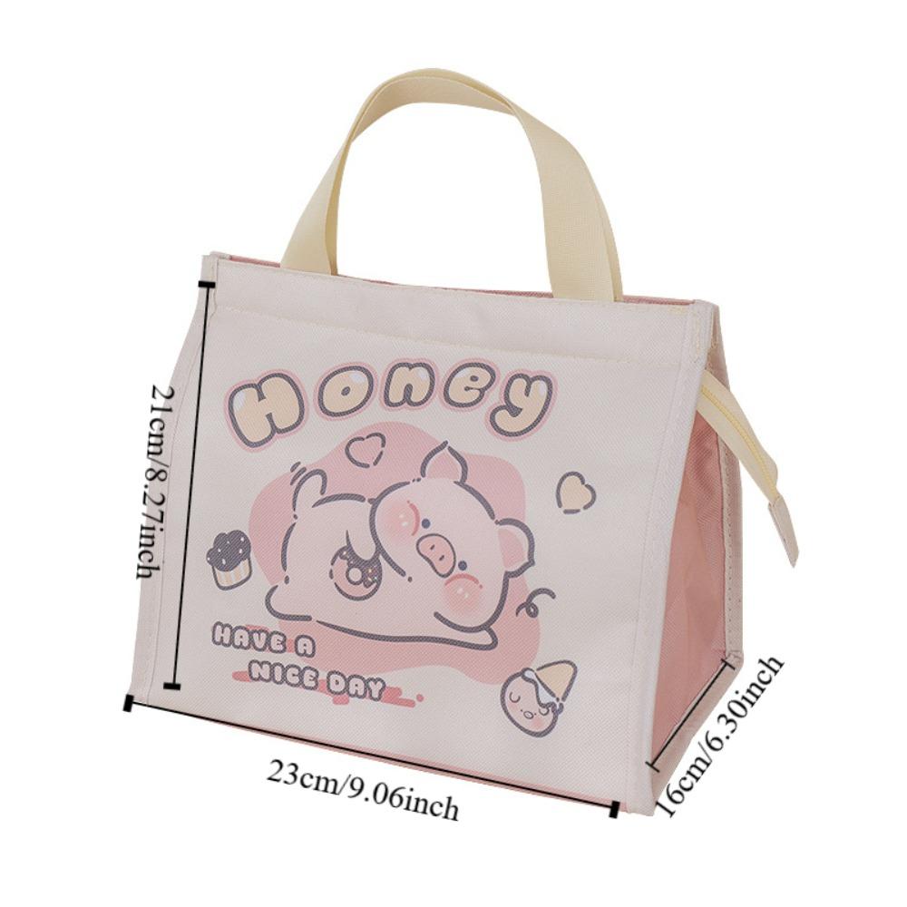 Oxford Capybara Lunch Bag Large Capacity Portable Lunch Box Simple Canteen Bag  BBQ Meal