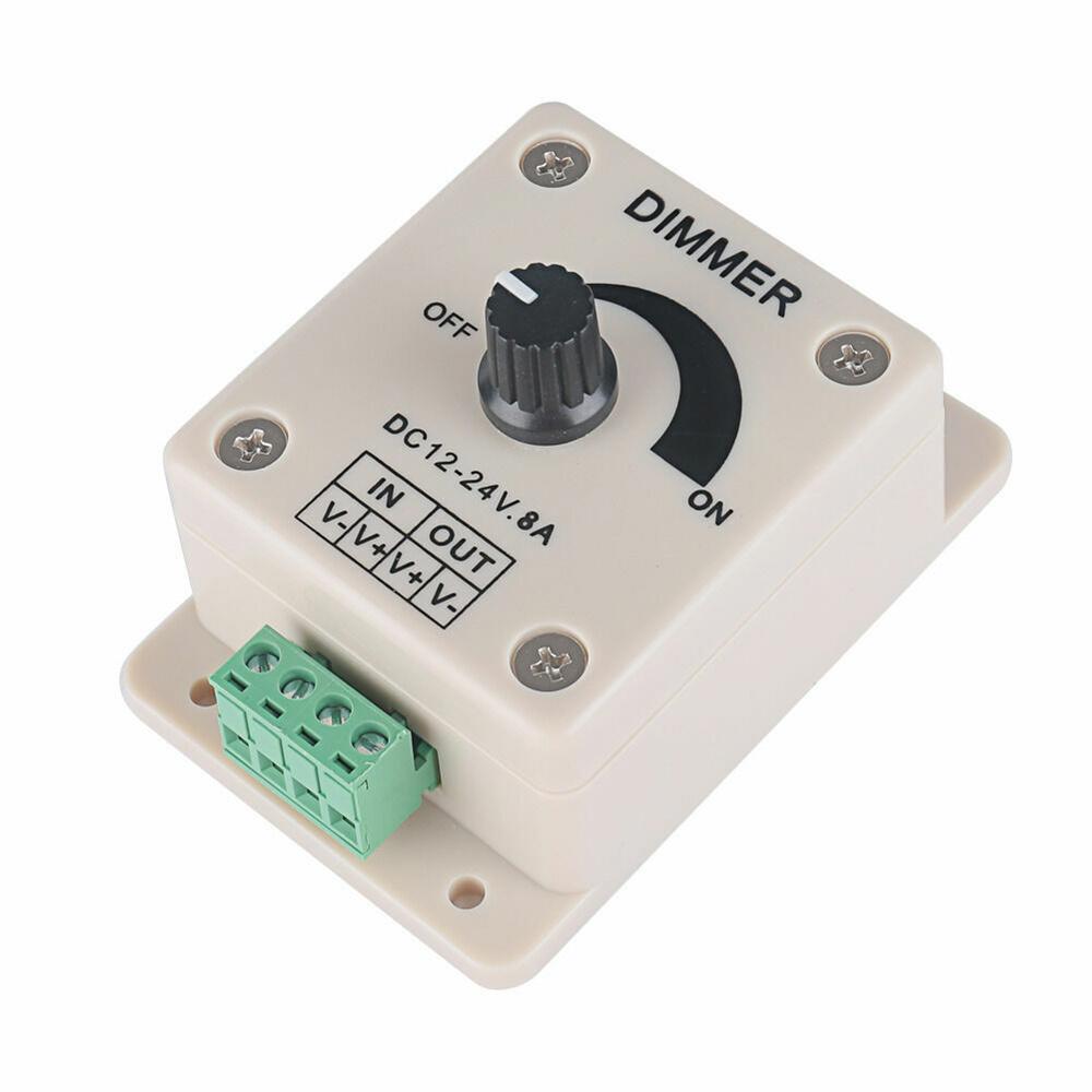 2x Manual Dimmer Switch For LED Strip Light Lamp Dimming Controller DC12V-24V 8A