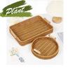 1Pcs Round Shape Handwoven Rattan Basket Fruit Vegetable Cake Wicker Plastic Rattan Threads Basket