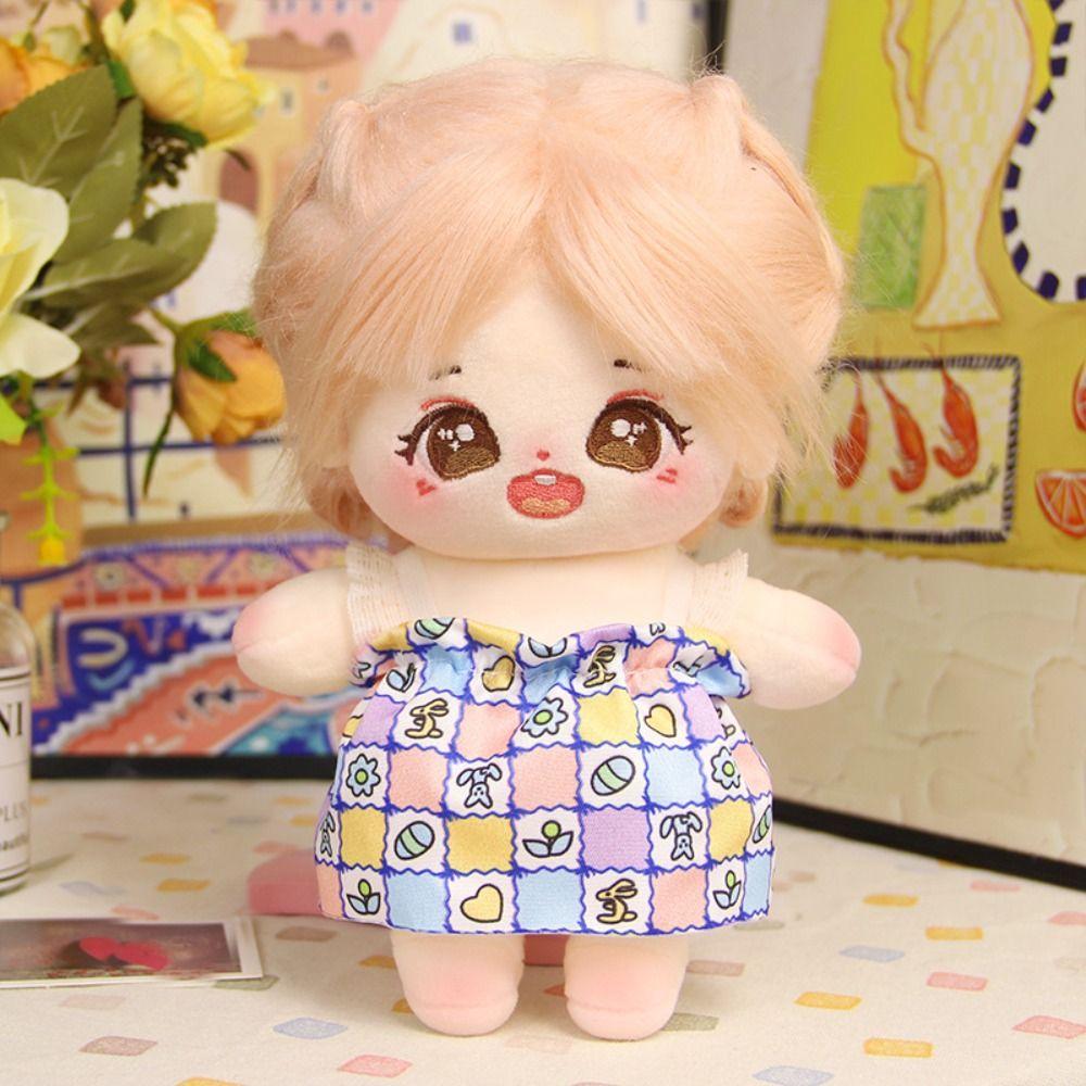 Lolita 20CM Doll Sling Dress Pajama Cotton Doll Dress Lolita Dress Up Clothing Skirt  Children Gift