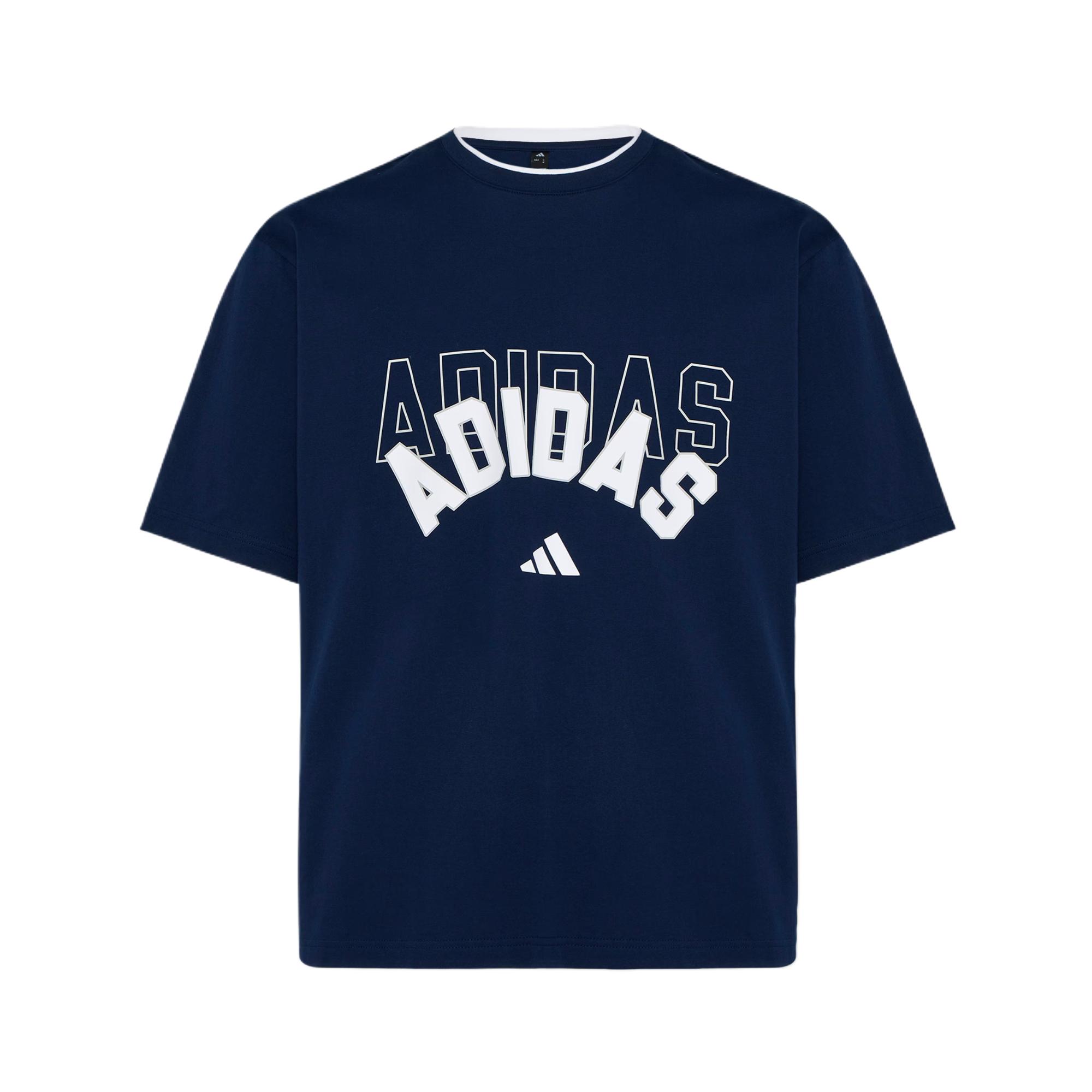 Adidas T Shirts Unisex College Navy Crew Neck KX0515 2XL