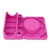 Cup Drainer Rack Silicone Water Bottle Drying Rack Cup Stand with Lid and Straw Holder for Countertop Rose Red