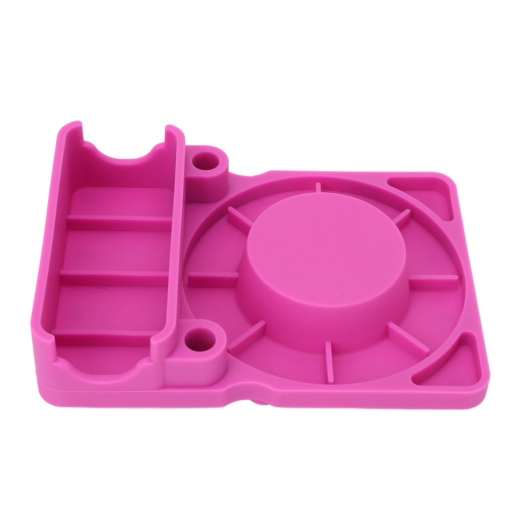 Cup Drainer Rack Silicone Water Bottle Drying Rack Cup Stand with Lid and Straw Holder for Countertop Rose Red