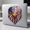 Reflective Eagle Eyes USA Flag Decal Patriotic Car Sticker with 3D Effect High-Visibility Day & Night Weatherproof Vinyl for Auto Truck SUV