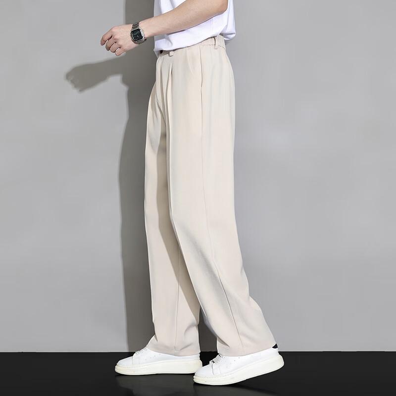 Men's Loose Fit Straight Leg Casual Trousers