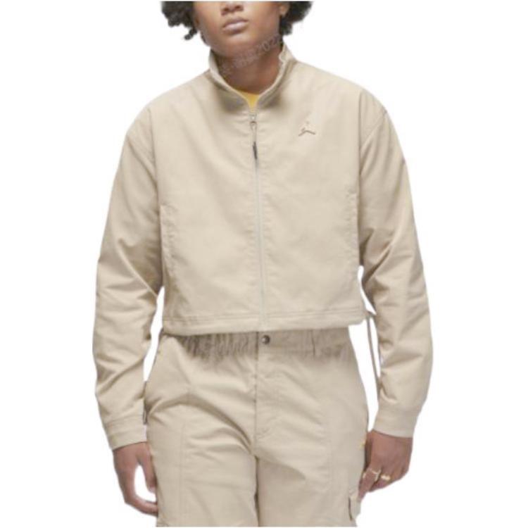 Jordan Jackets Women's Khaki Stand Collar Moderate Other DV1382-250