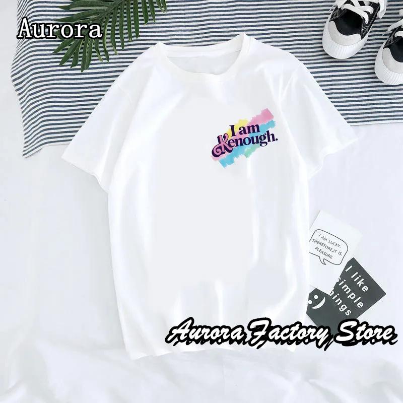 Summer Men Cotton T-Shirt Casual Tops Tees Male I Am Kenough Clothing Women Y2K Short Sleeve Streetwear Couple Harajuku T-Shirt