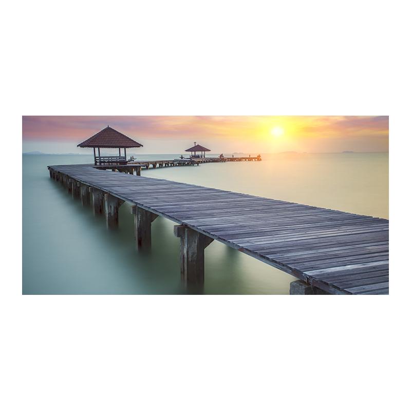 Sea Beach Bridge Posters And Prints Landscape Pictures Canvas Painting Modern Home Decor Wall Art For Living Room Sunset Cuadros