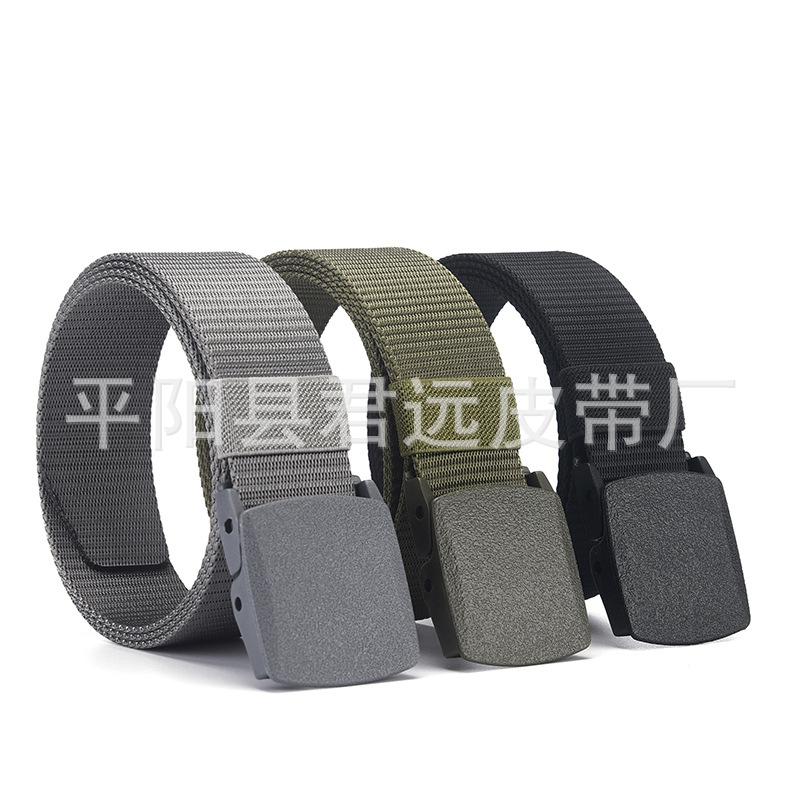 Lightweight Snap Belt Quick Drying Nylon Smooth Plastic Steel Buckle Belt Adult Sports Outdoor