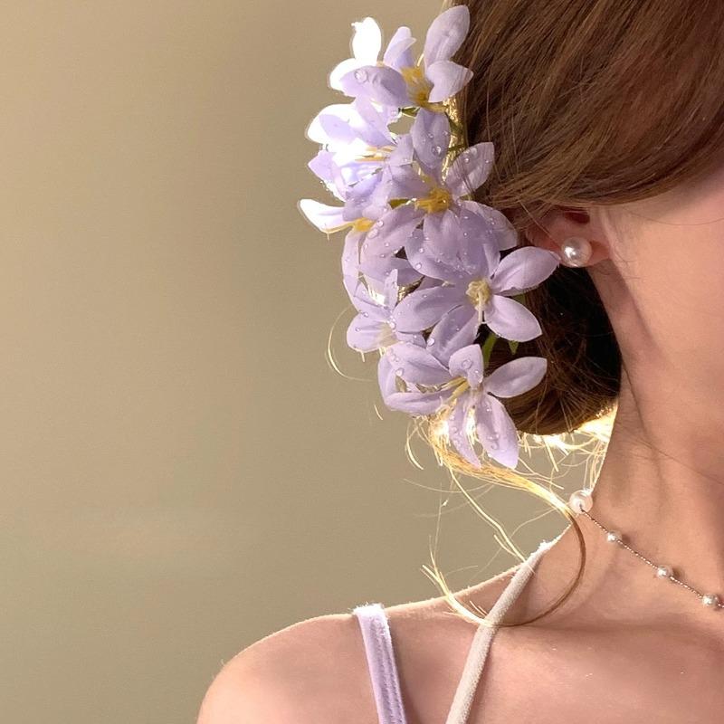 Sweet Flower Hair Stick Bohemian Style Simulation Flower Hair Fork Super Fairy Girls Vacation Hairpin Bride Hair Accessories New