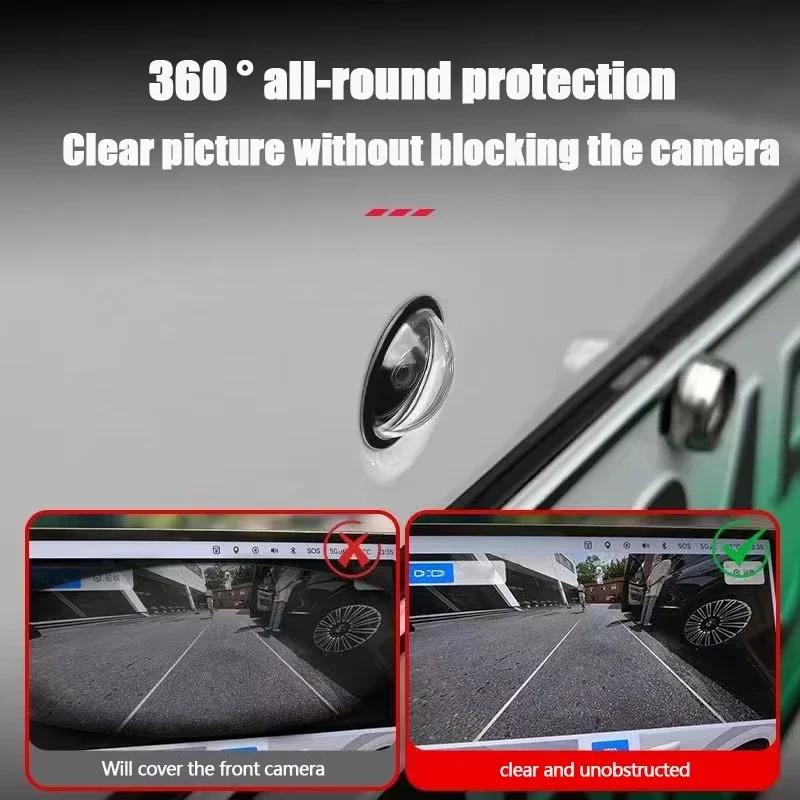 Car Camera Protective Cover, 360 ° High-definition Panoramic Reversing Camera Lens, Waterproof and Dustproof Protective Cover