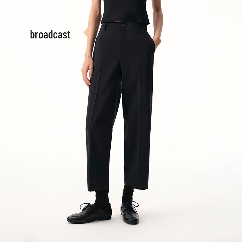 Women s Toray Linen-Blend High-Waist Cropped Pants S