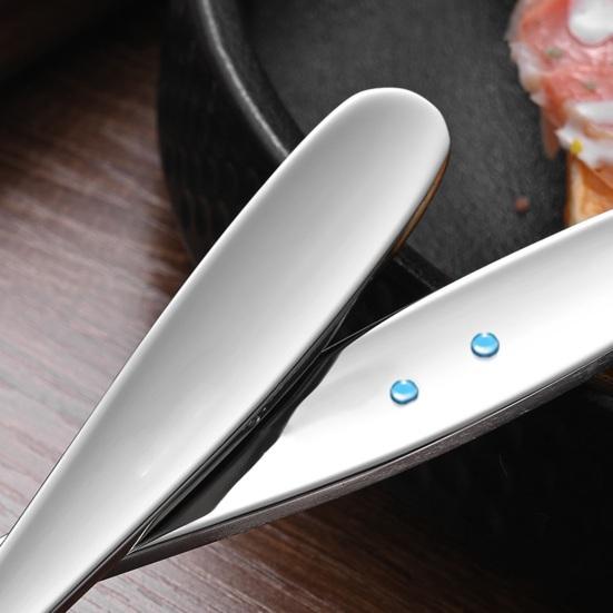 Square Head Spoons Stainless Steel Flat Square Soup Spoons Mirror Finish Dishwasher Safe Tablespoons for Kitchen Home