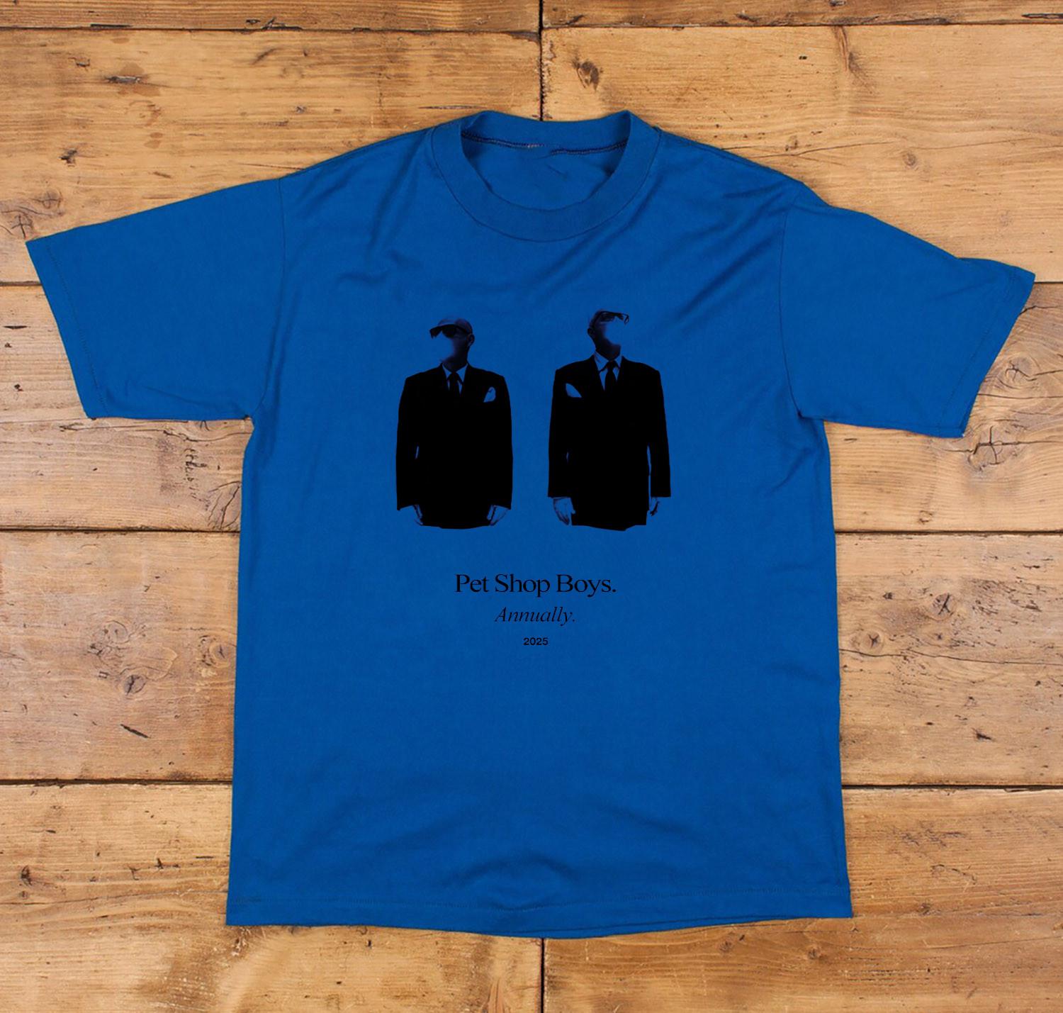 New Pet Shop Boys Annually 2025 T Shirt Blue All Size S