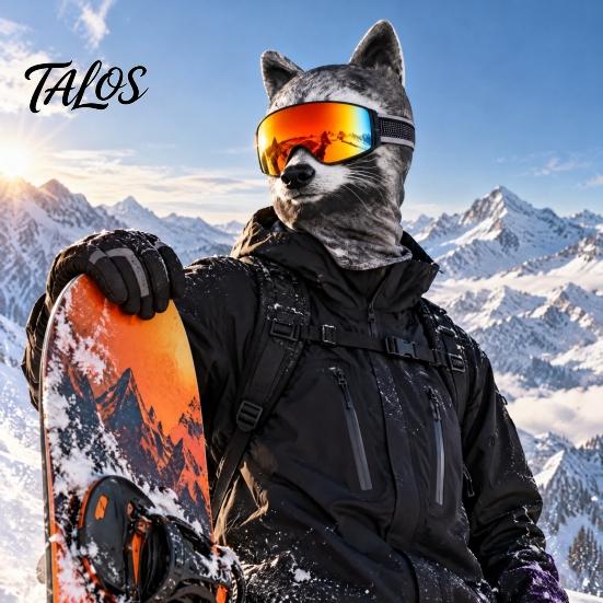 Elastic Polyester Balaclava for Hiking Old Man Ski Mask, Realistic 3D Animal Face Balaclava, Funny Winter Full Novelty Accessories Vacation Cover with