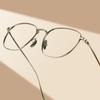 Pure Titanium Myopia Eyeglass Frames, Thin Metal Rim, Fashionable & Prescription-Compatible