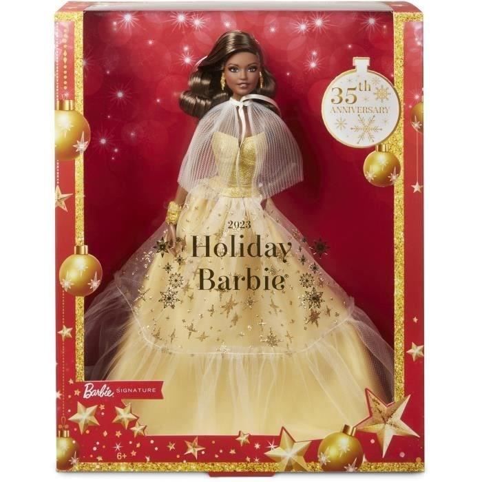 Barbie joyeux noel brune - barbie - hjx05 - poupee mannequin barbie