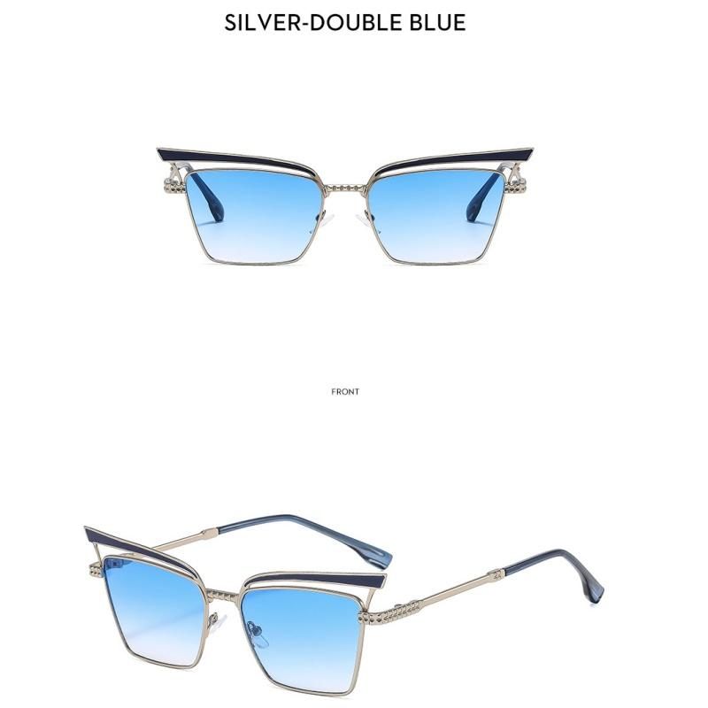 Women's sunglasses, fashionable metal cat eye sunglasses.
